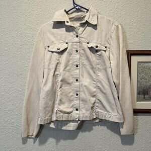 NWOT Blue Willi’s Cream Corduroy Designer‎ Button Jacket Size Medium